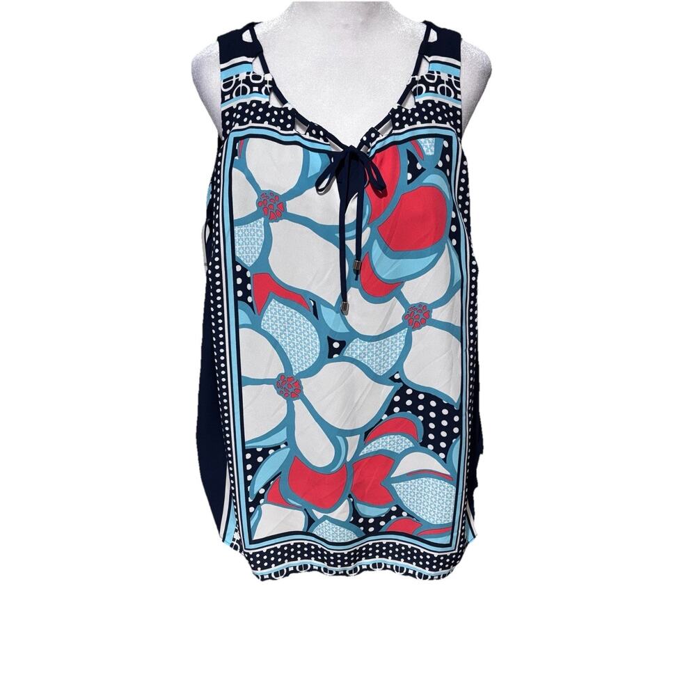 Karri Blue Curvy 1X Ladies Tank Top